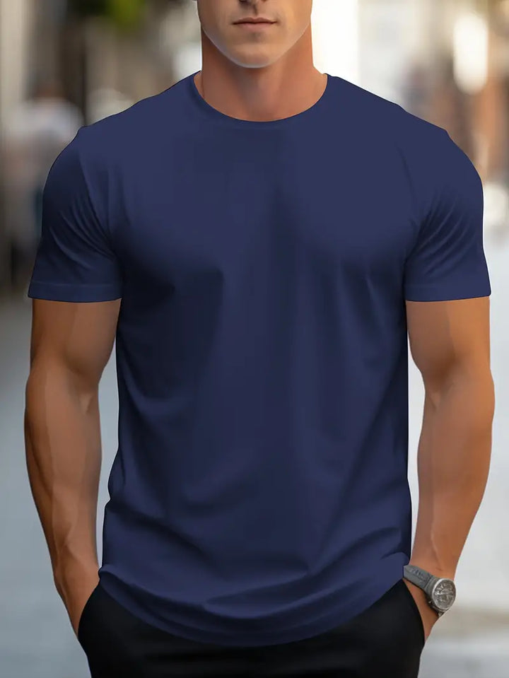 T-Shirt Basic Herren Rundhals Kurzarm