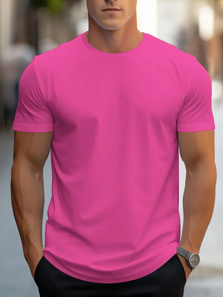 T-Shirt Basic Herren Rundhals Kurzarm