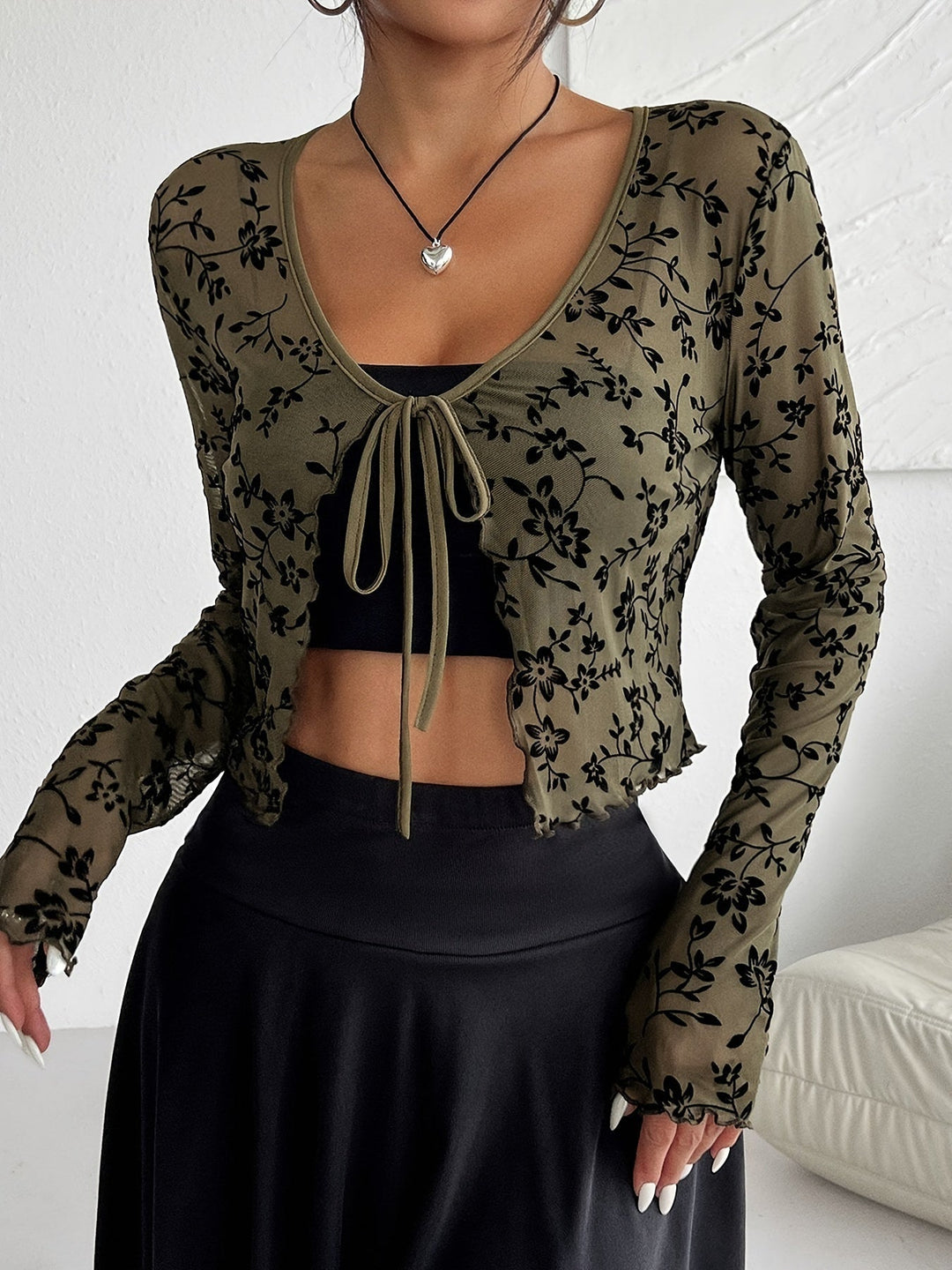 Transparente Mesh Damenjacke – Fleur