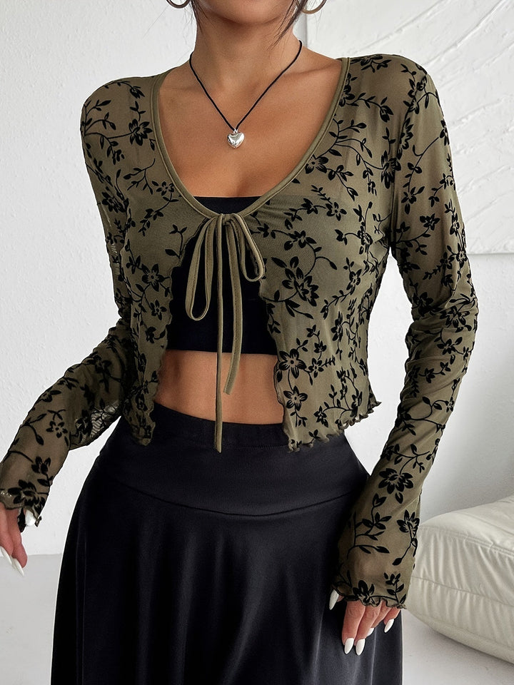 Transparente Mesh Damenjacke – Fleur