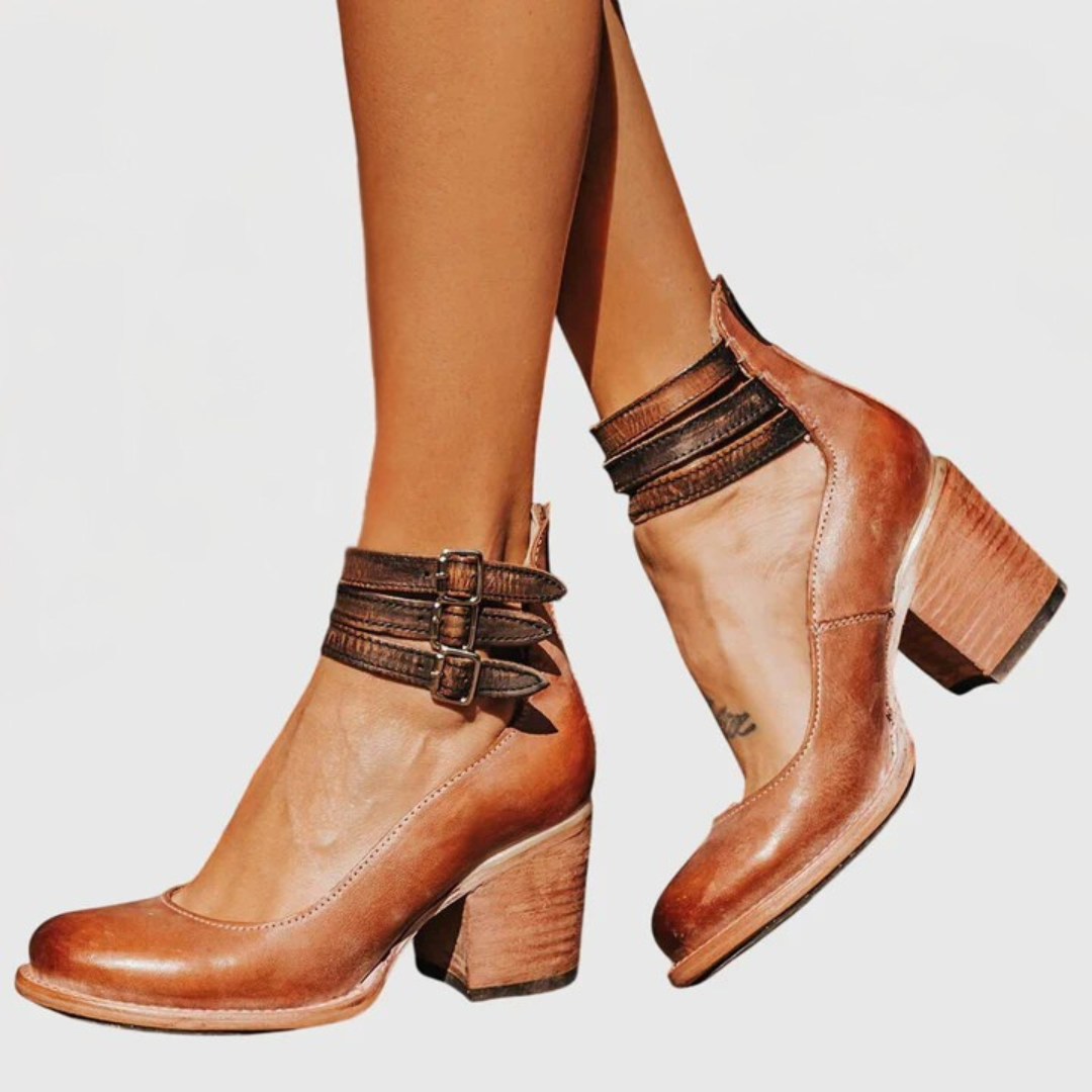 Nina - Damen Elegante Pumps mit Blockabsatz und Komfortpolsterung