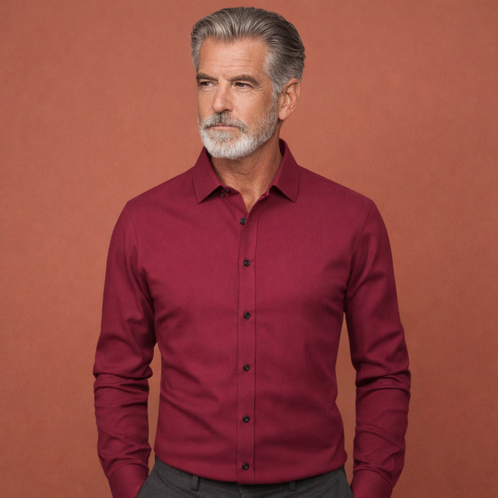 Slim-Fit Herrenhemd mit langen Ärmeln für Business- und Freizeitoutfits | Reinout
