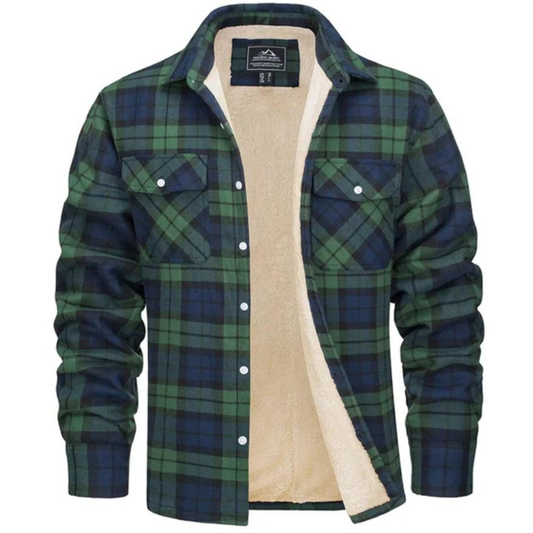 Winterjacke Herren | Karierte Jacke | Warmer Komfort für Herbst &amp; Winter