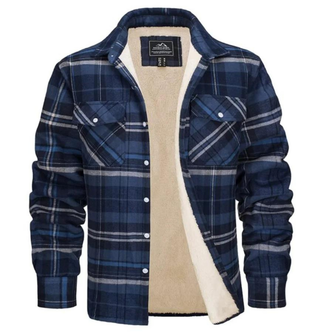 Winterjacke Herren | Karierte Jacke | Warmer Komfort für Herbst &amp; Winter