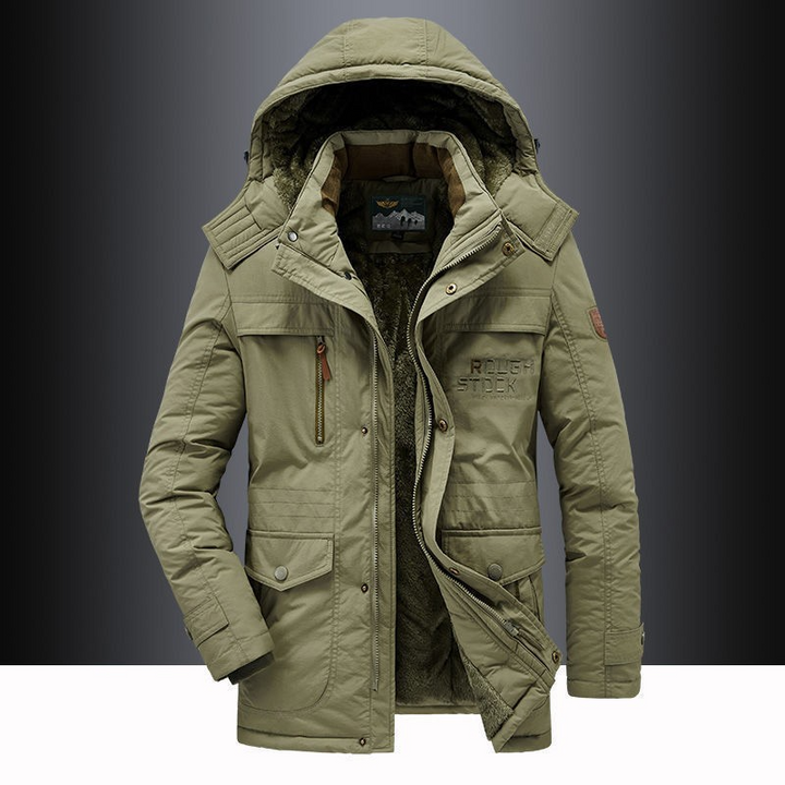 Winterjacke Herren | Winterjacken mit Kapuze Herren | Verstellbare Kapuze &amp; Smarte Aufbewahrung