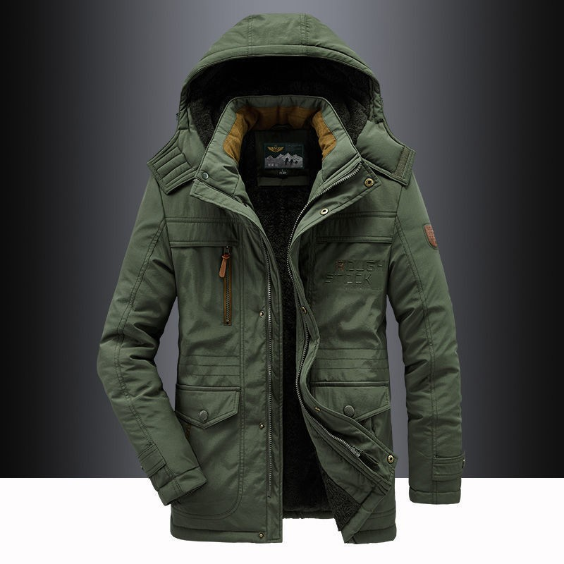 Winterjacke Herren | Winterjacken mit Kapuze Herren | Verstellbare Kapuze &amp; Smarte Aufbewahrung