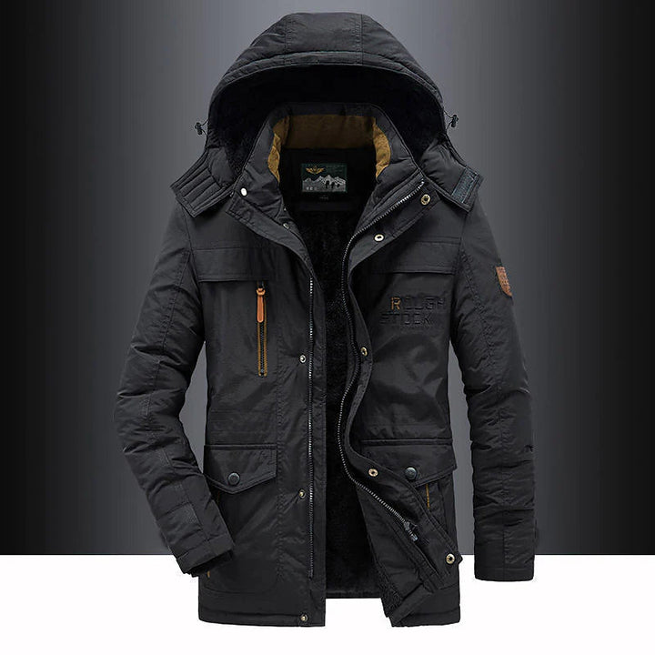 Winterjacke Herren | Winterjacken mit Kapuze Herren | Verstellbare Kapuze &amp; Smarte Aufbewahrung