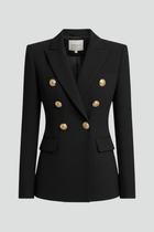 Rebecca | Damen-Doppelreiher-Blazer mit goldfarbenen Knopfdetails