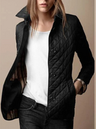 Damen Jacke mit diamantgequiltetem Umlegekragen