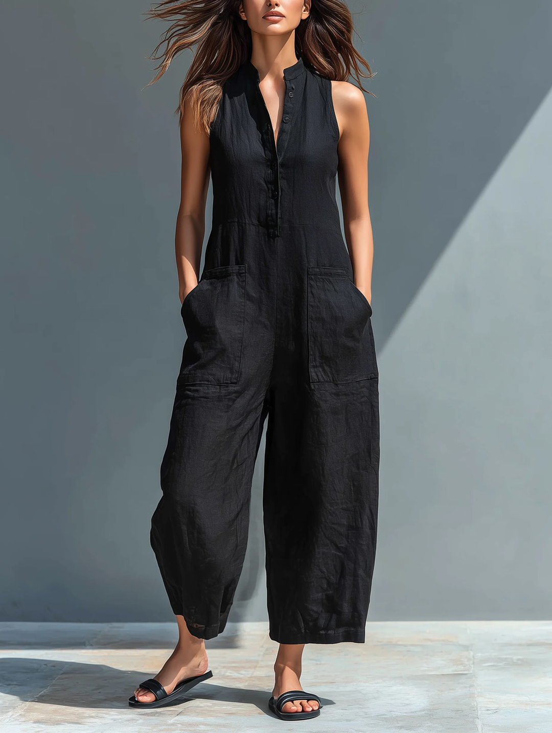 Lotte | Ärmelloser minimalistischer Jumpsuit