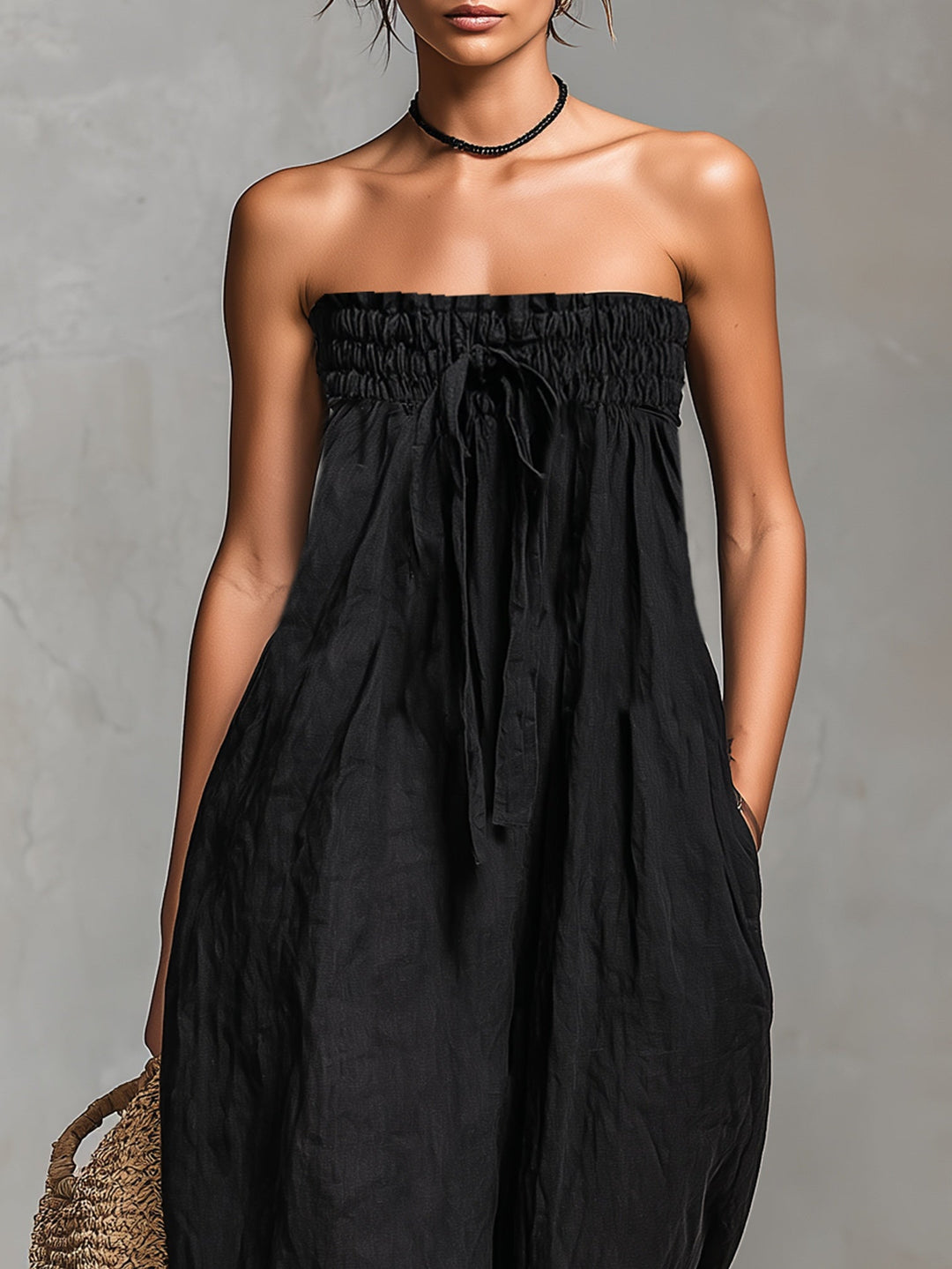 Nina | Strapless eleganter Jumpsuit