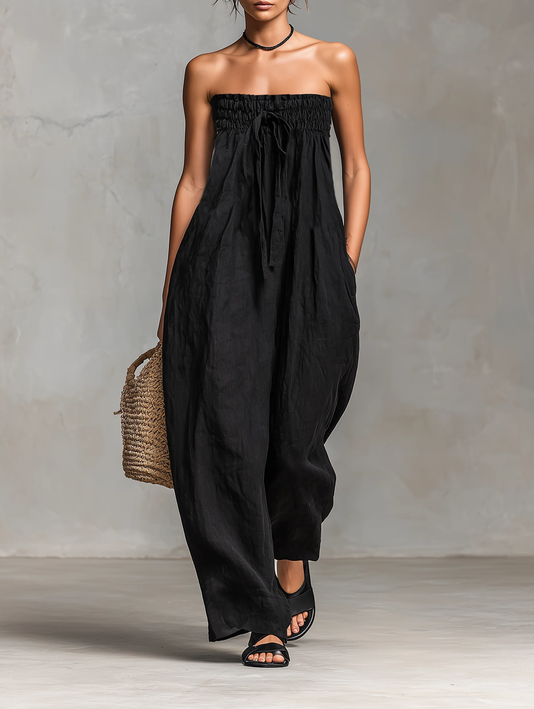 Nina | Strapless eleganter Jumpsuit