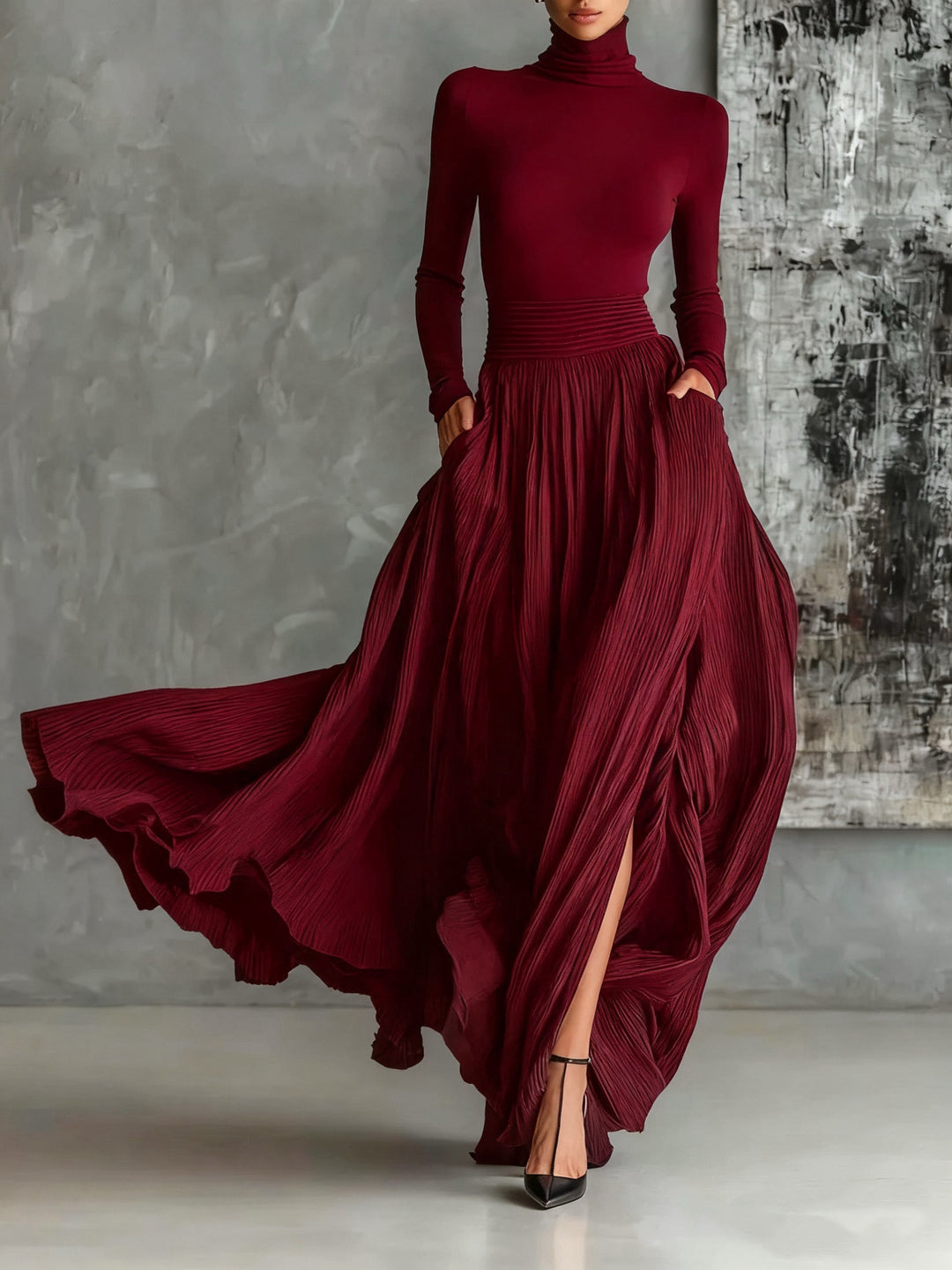 Eva | Elegantes Set mit Plissee-Rock