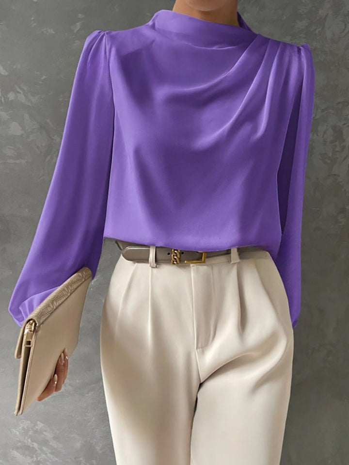 Elegante Damenbluse mit hohem Kragen - Hera