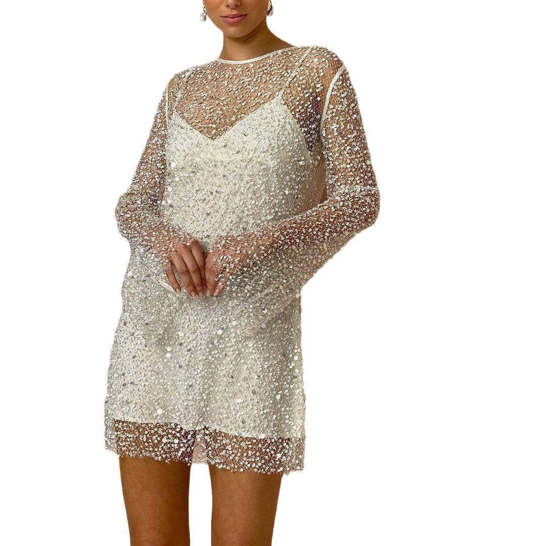 Ava | Funkelndes und Elegantes Damen Glitzer Partykleid