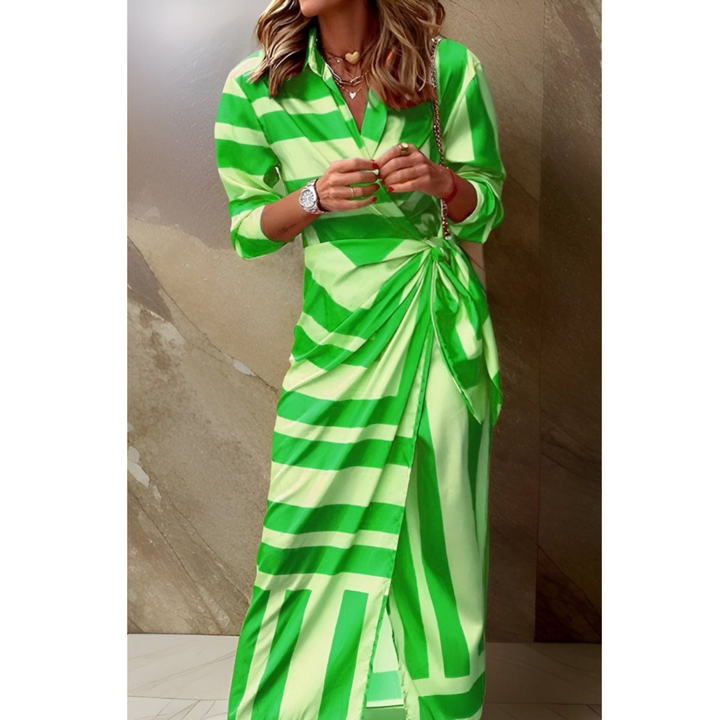 Damen Elegantes Wickelkleid