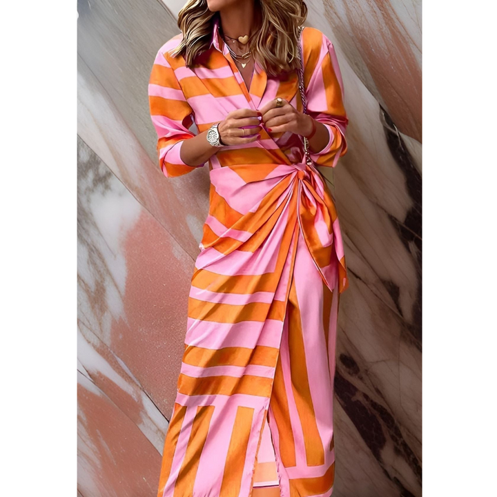 Damen Elegantes Wickelkleid