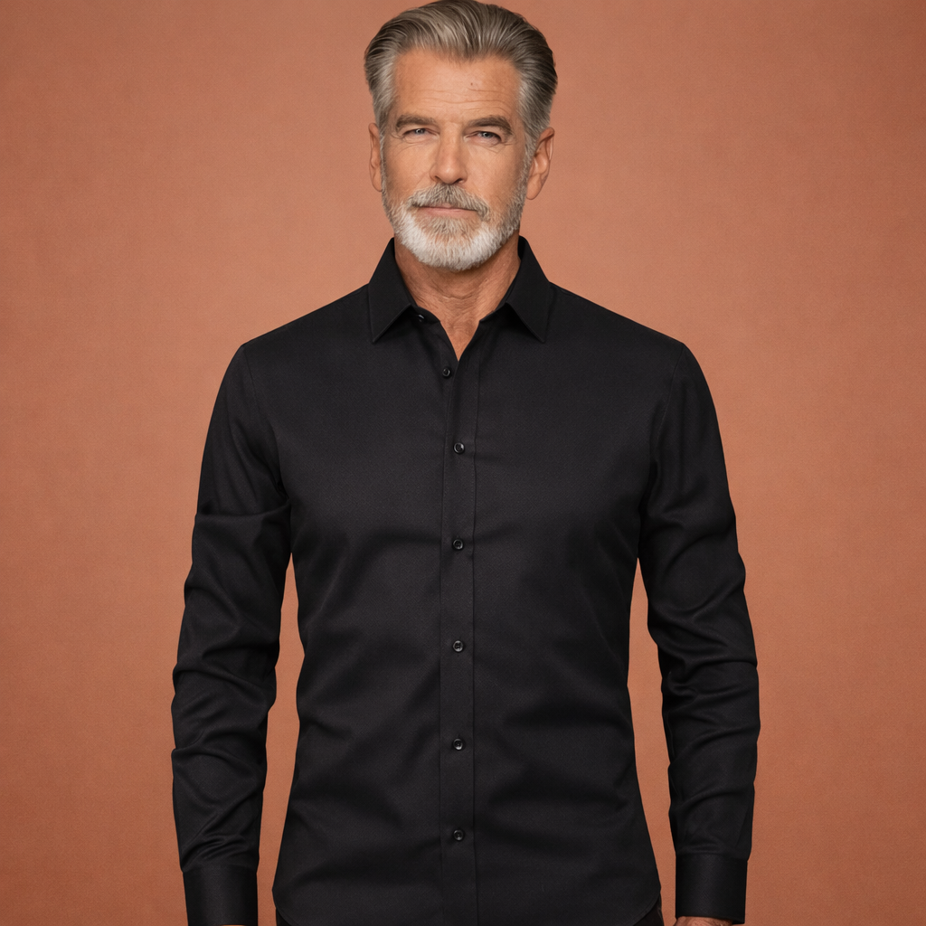 Slim-Fit Herrenhemd mit langen Ärmeln für Business- und Freizeitoutfits | Reinout