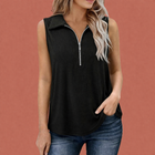 Ärmelloses Poloshirt mit Reißverschluss für Damen | Elinora