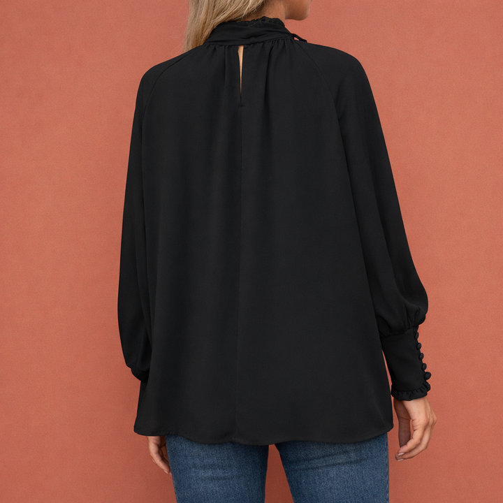 Elegante Damenbluse mit Schleife und lockerer Passform | Judith