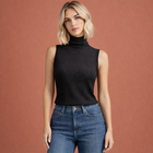 Elegantes ärmelloses Rollkragen-Top für Damen | Diede
