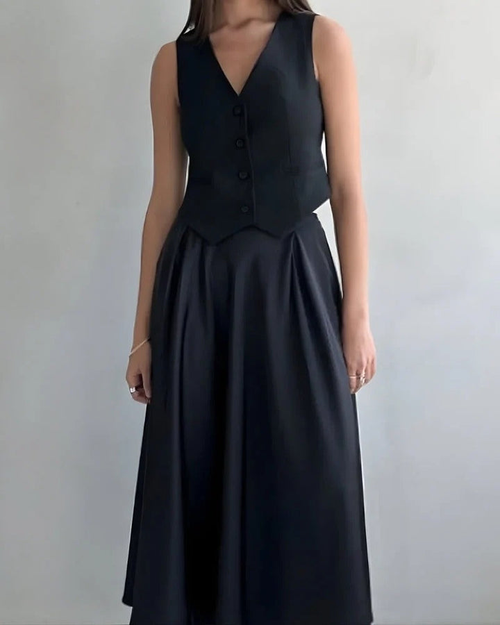 A-Linien Rock lang | Maxi Rock mit hoher Taille
