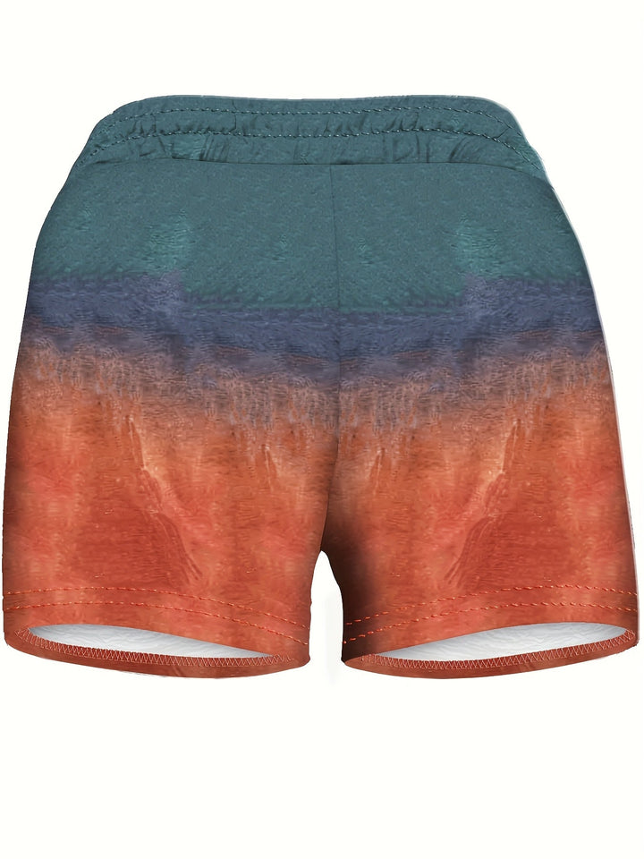 Damen Sommer Relaxpullover mit Palmenprint und Aufschrift "DAY DRINKIN&