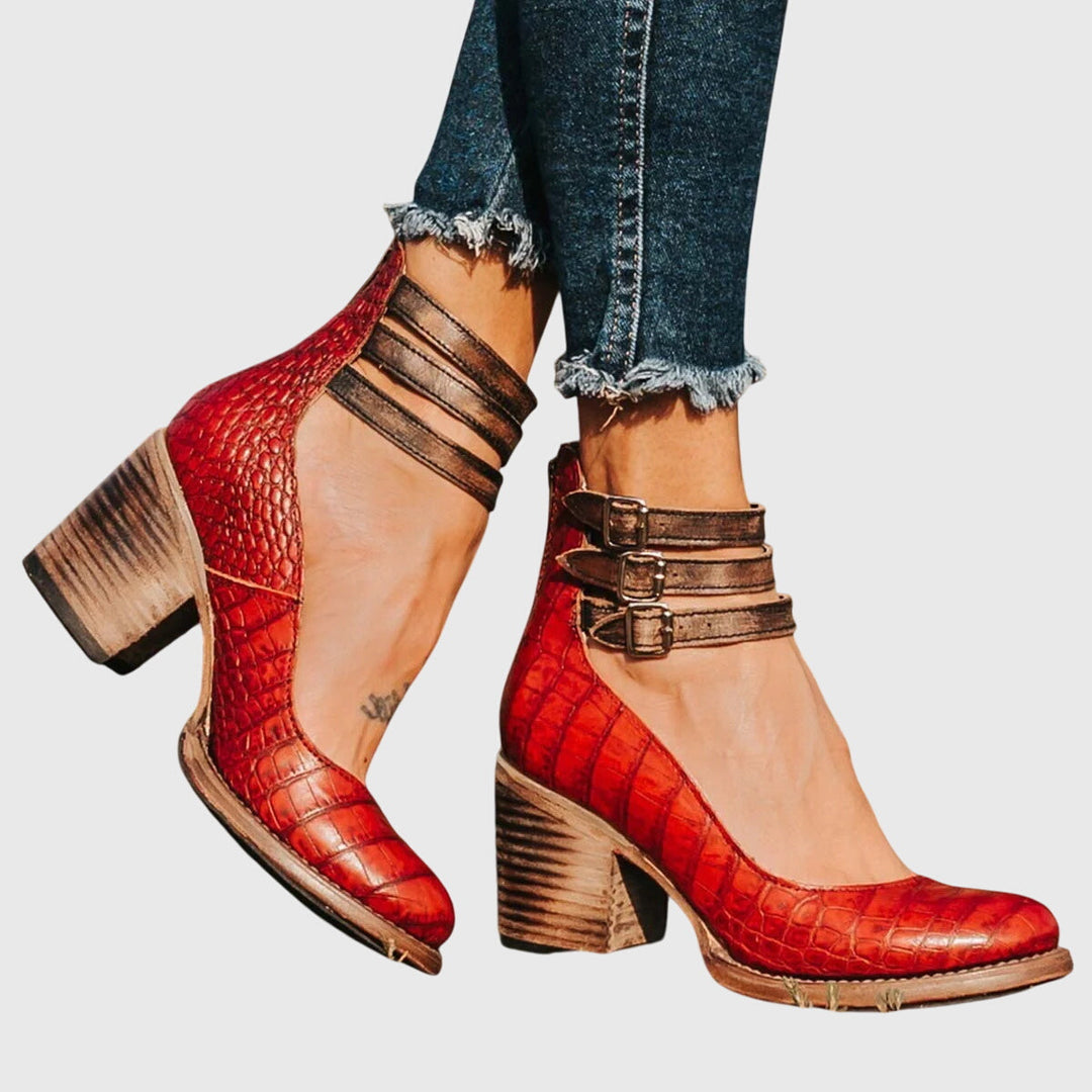 Nina - Damen Elegante Pumps mit Blockabsatz und Komfortpolsterung