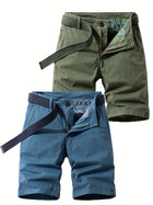 Herren-Bermudashorts mit Gürtel für Sommer- und Outdoor-Aktivitäten