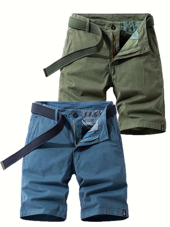 Herren-Bermudashorts mit Gürtel für Sommer- und Outdoor-Aktivitäten