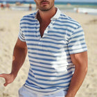 Retro gestreiftes Poloshirt für Männer