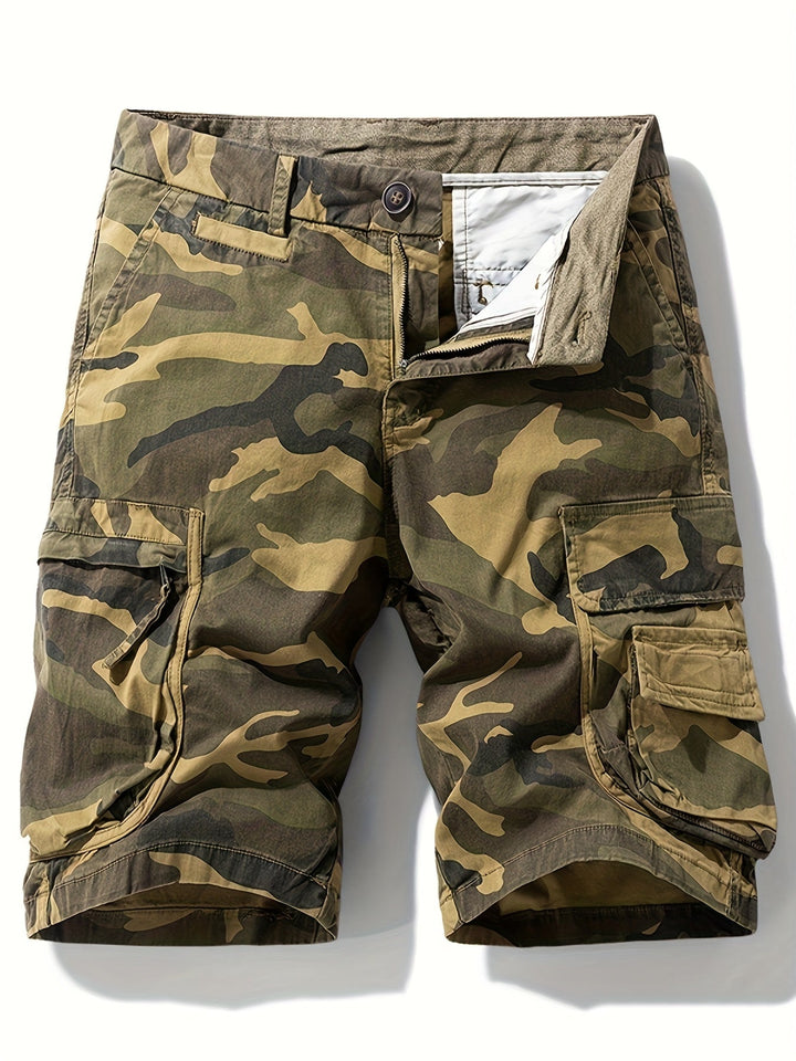 Herren-Bermudashorts mit Camouflage-Design und Taschen