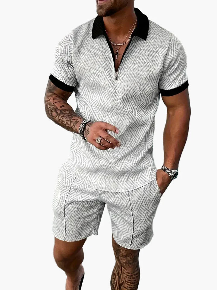 Set aus Polo und Shorts im lässigen Stil für Herren – Sommerliche entspannte Eleganz