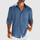 Raivo | Herren Langarm Leinen Overshirt