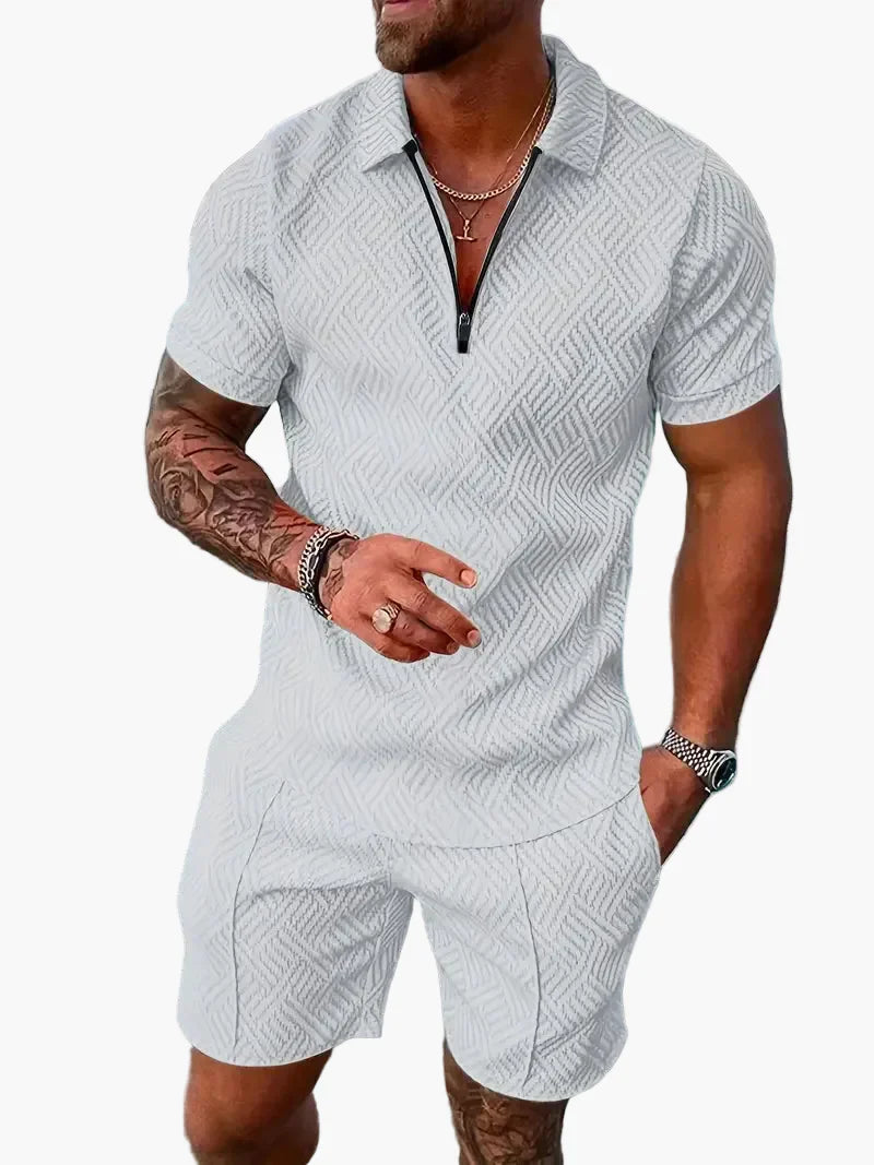 Set aus Polo und Shorts im lässigen Stil für Herren – Sommerliche entspannte Eleganz