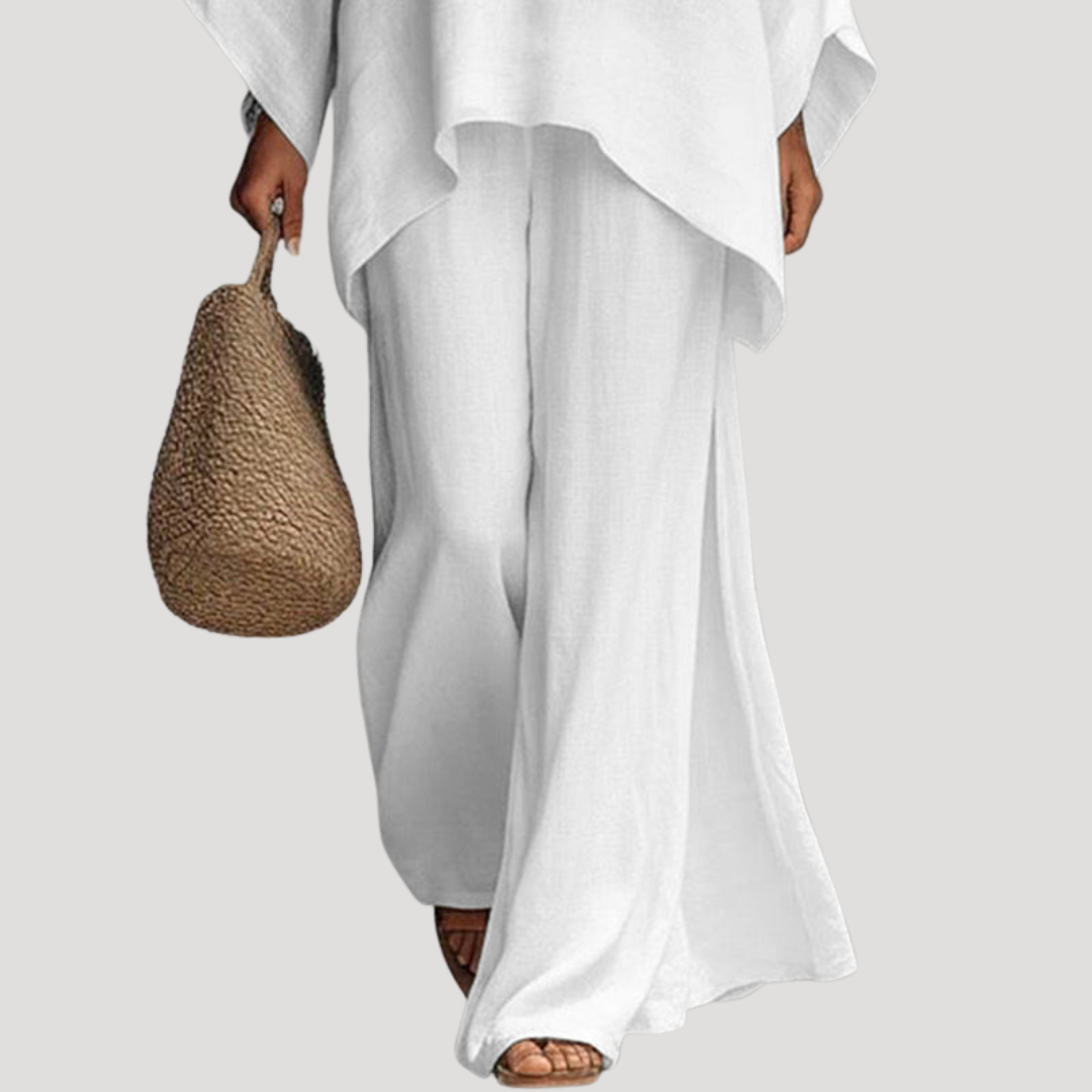 Anouk | Damen Zweiteiler Oversized Top Weites Bein