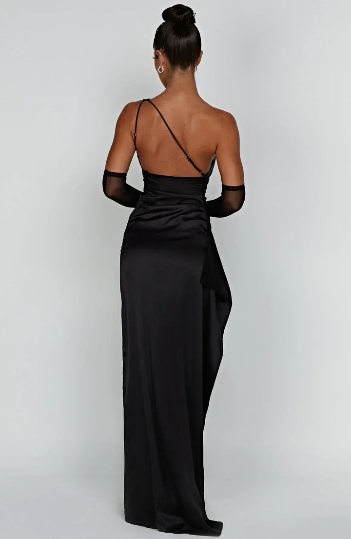 Jaida - Damen Abendkleid mit asymmetrischem Schnitt und Schlitz