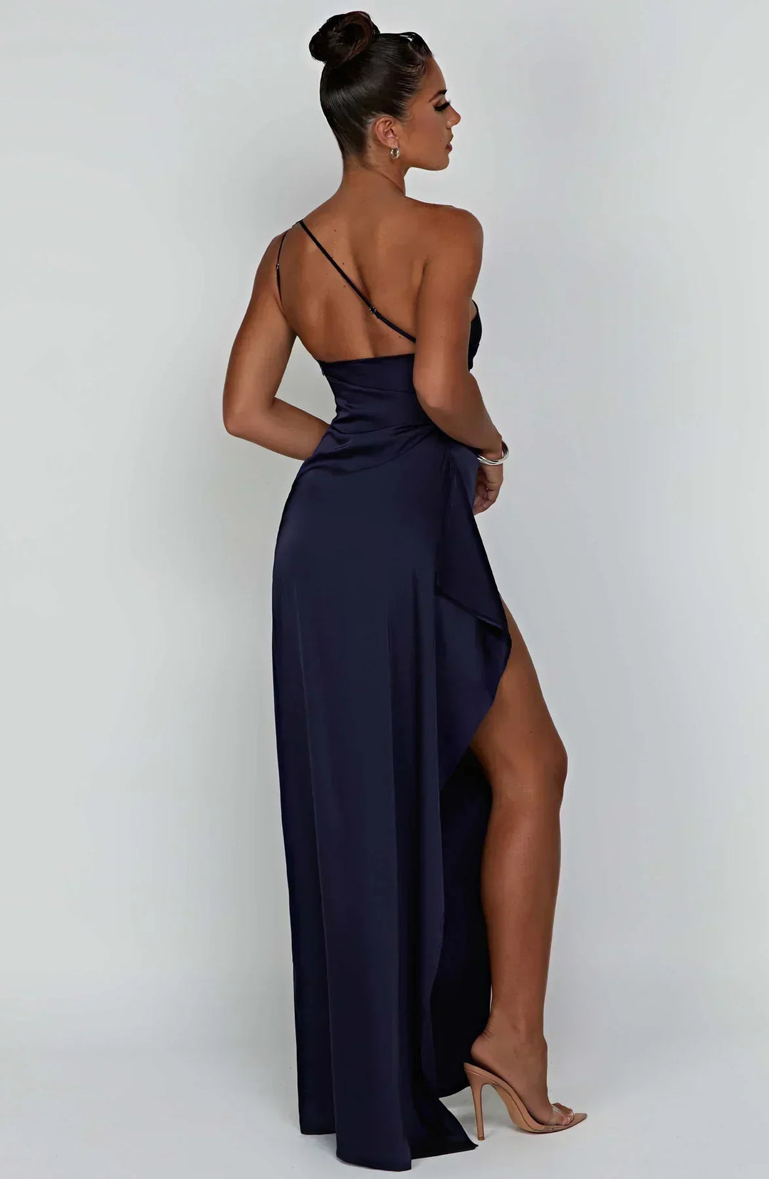 Jaida - Damen Abendkleid mit asymmetrischem Schnitt und Schlitz