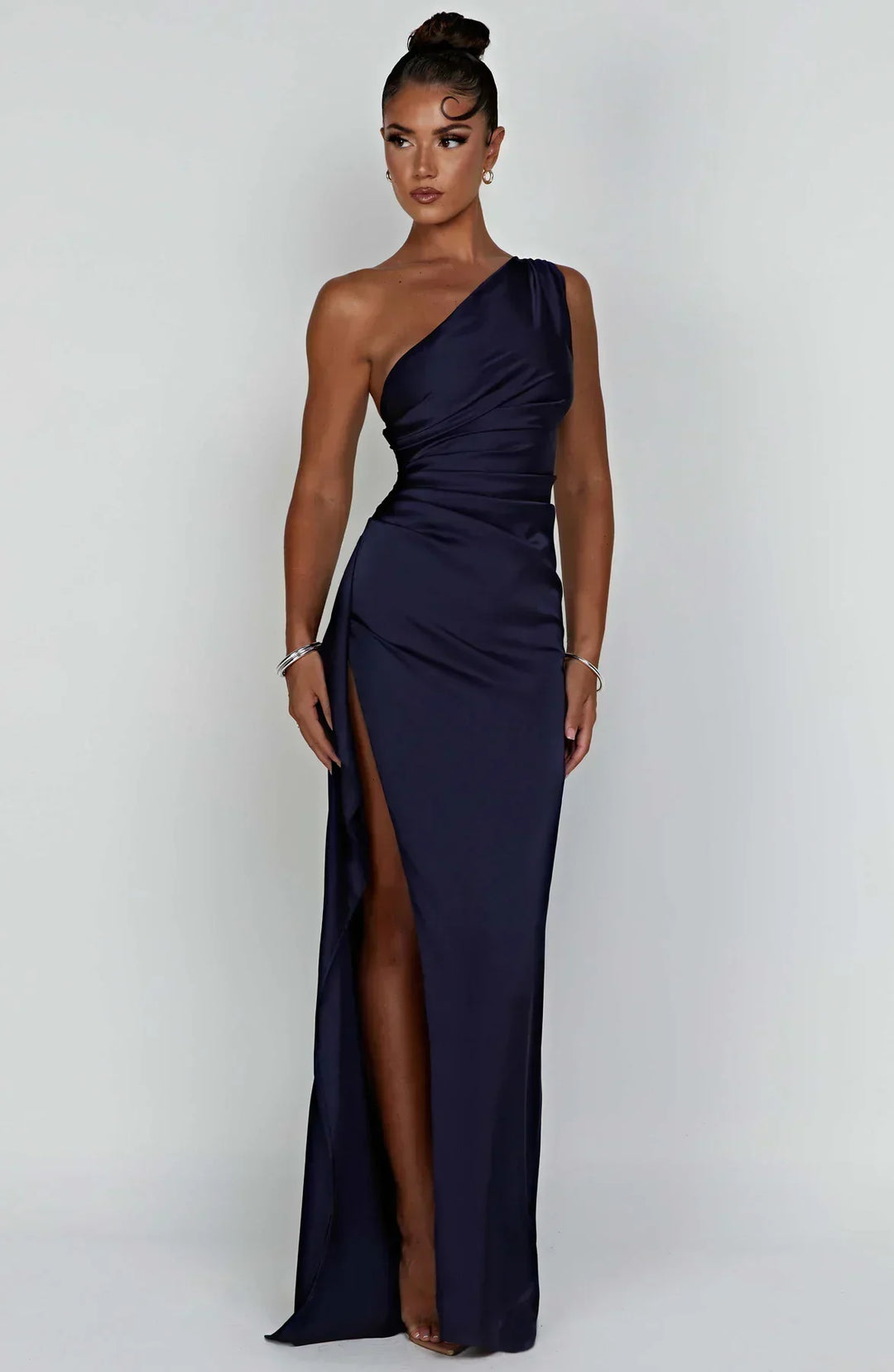 Jaida - Damen Abendkleid mit asymmetrischem Schnitt und Schlitz