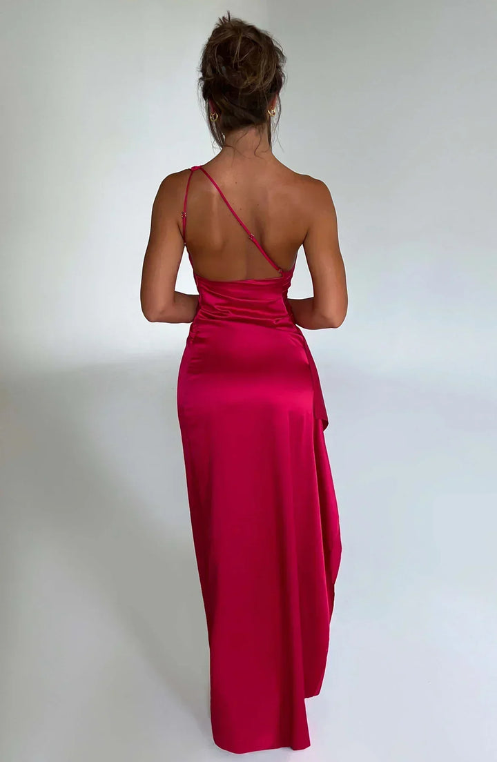 Jaida - Damen Abendkleid mit asymmetrischem Schnitt und Schlitz