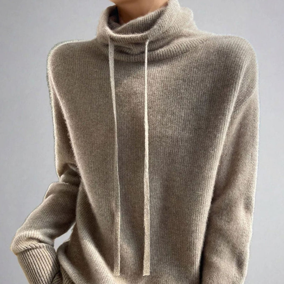 Ariella | Oversized Pullover mit Rollkragen und Kordelzug für Frauen