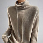 Ariella | Oversized Pullover mit Rollkragen und Kordelzug für Frauen