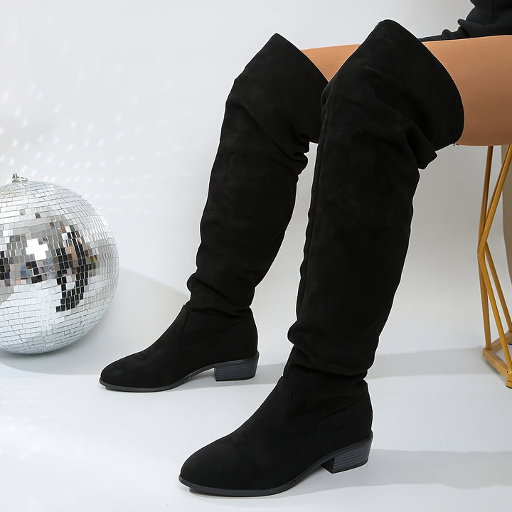 Astrid | Damen Overknee Stiefel Schlupfstiefel