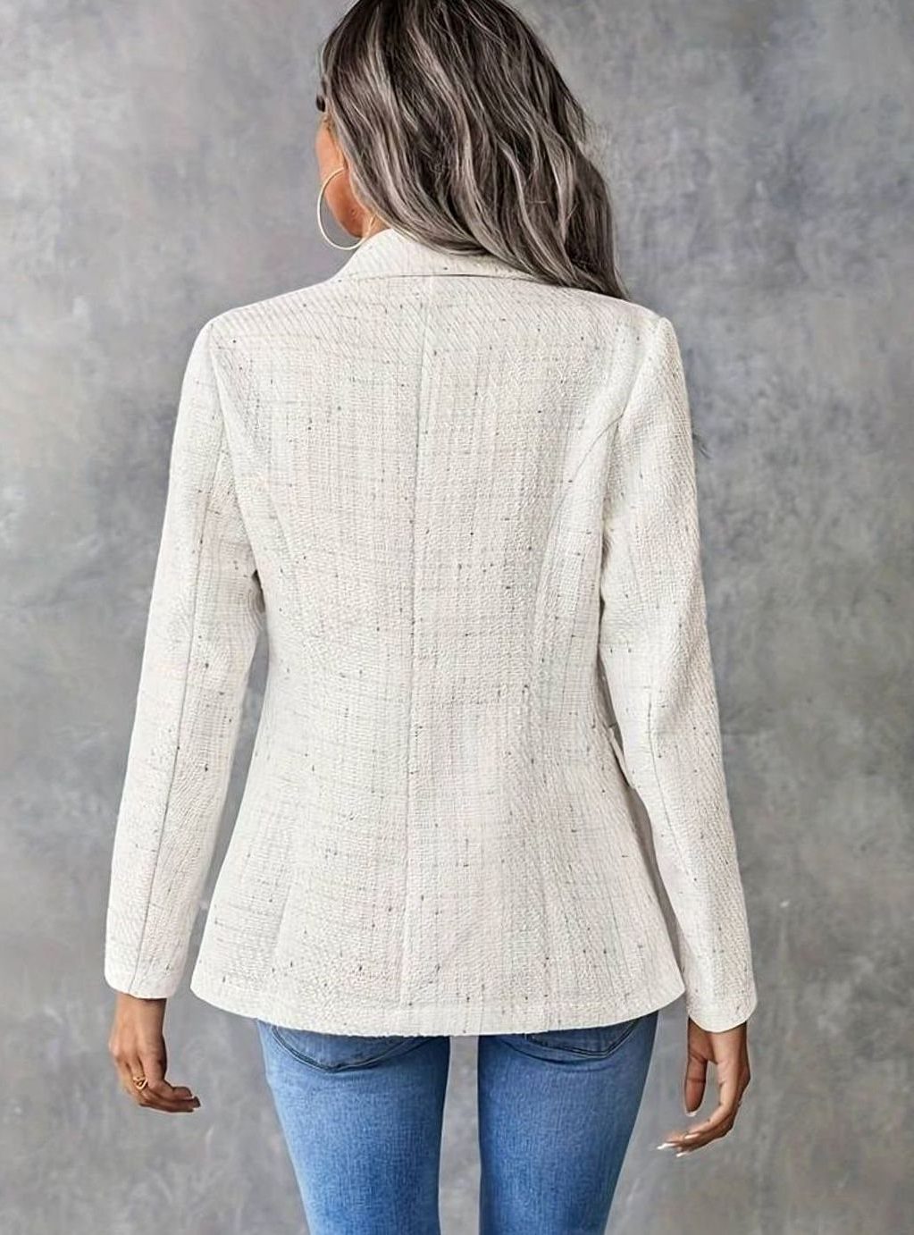 Athena | Tweed-Blazer mit doppelter Knopfleiste und Revers für Damen