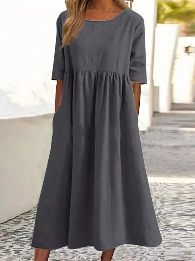 Lässiges Damenkleid | Midi