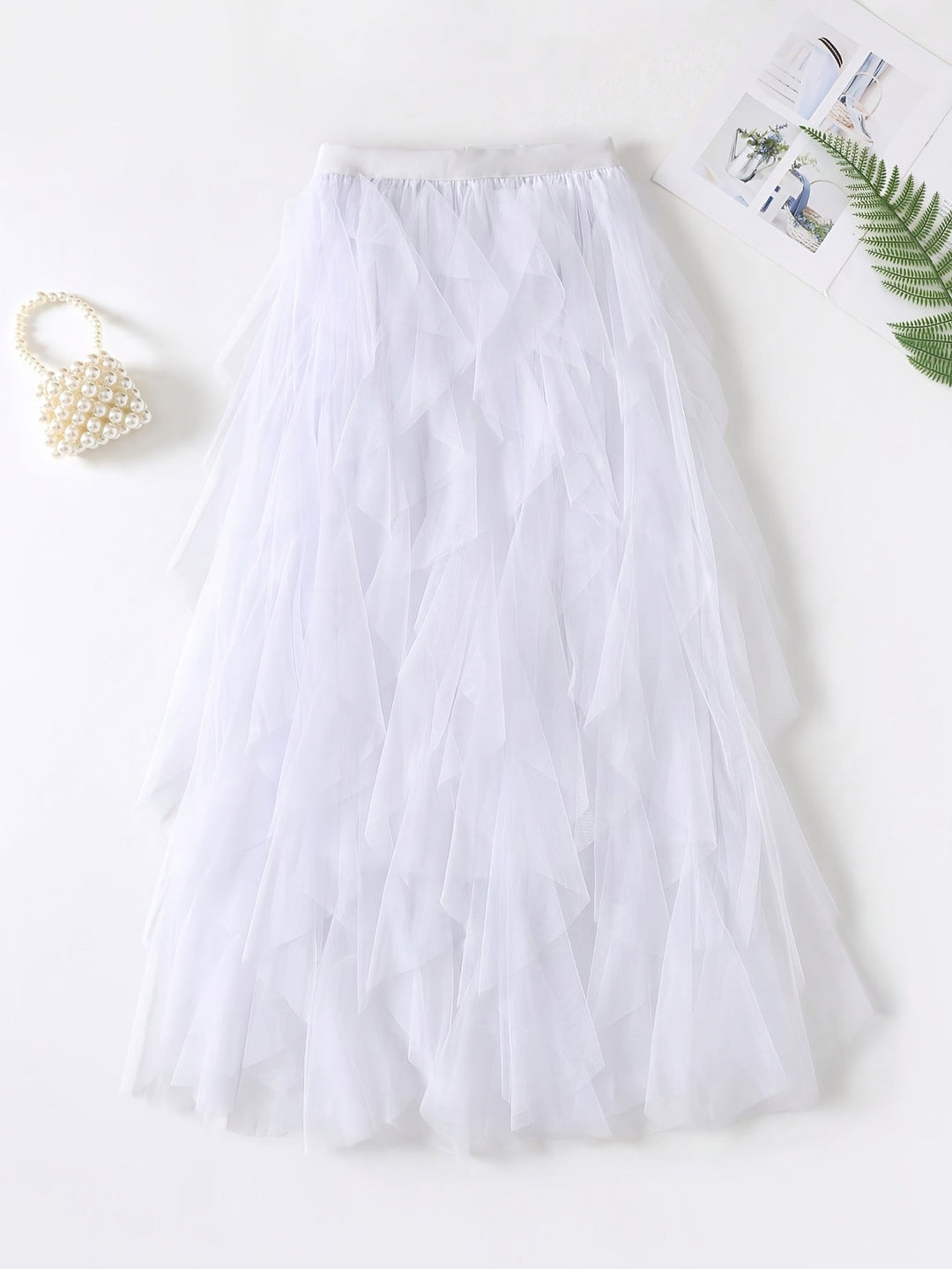 Damenrock Elegante Mehrlagige Volant Romantisches Festkleid