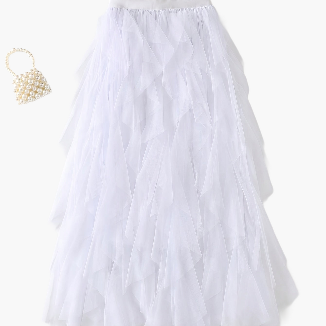 Damenrock Elegante Mehrlagige Volant Romantisches Festkleid