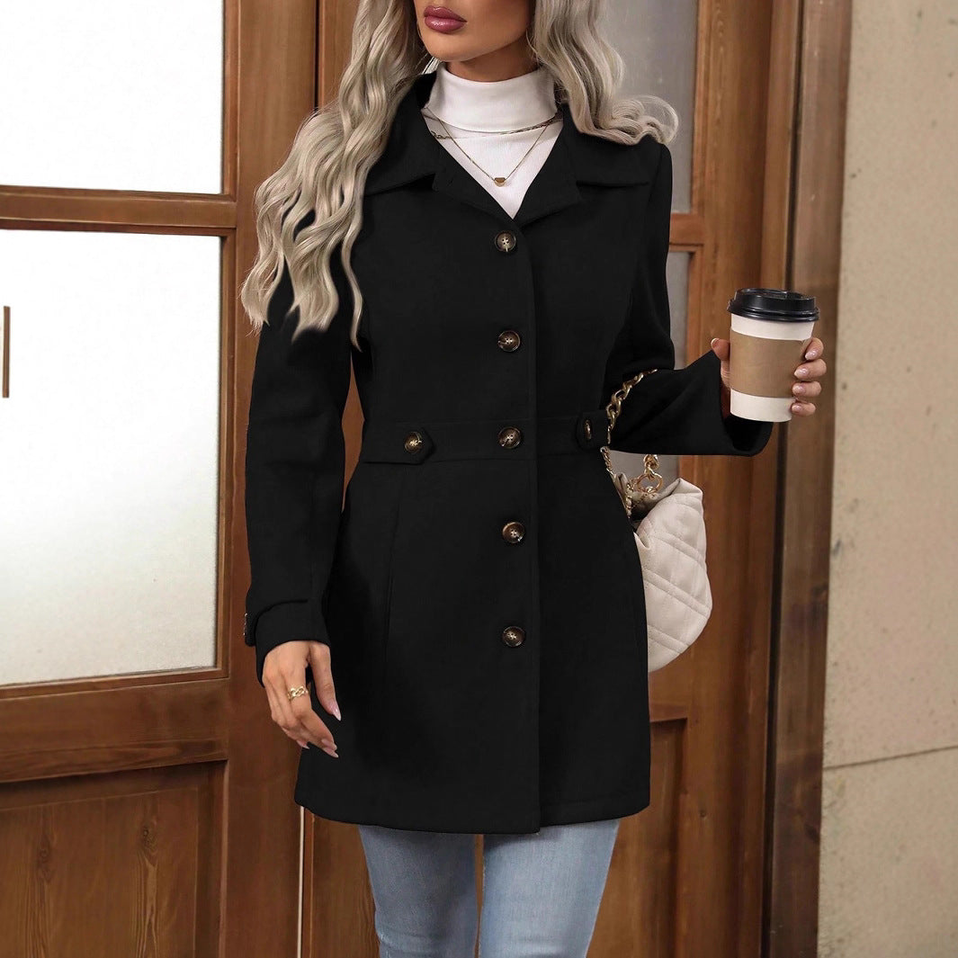 Herbst Damen Trenchcoat mit Taillengürtel für die Übergangszeit