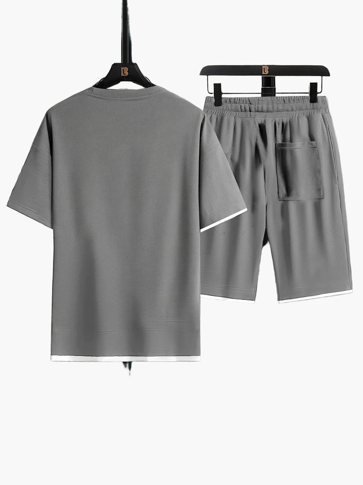 Herren-Freizeitset mit Kurzarmhemd und Shorts