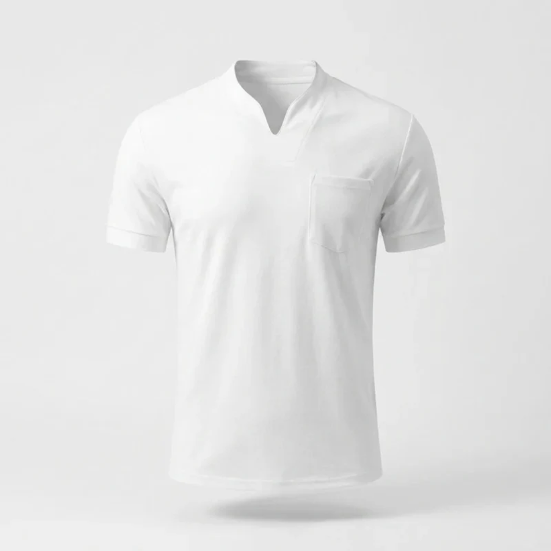Bjarne | Herren T-Shirt Mit V-Ausschnitt Schlicht Freizeit